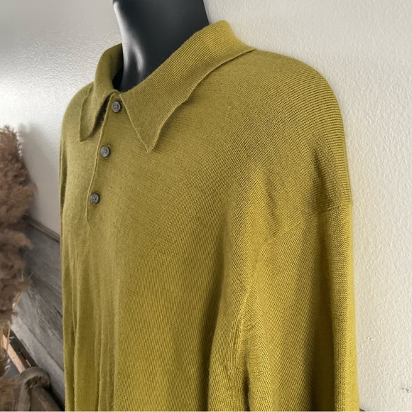 Linea Uomo moss green wool blend sweater size XXL (H1) - Picture 3 of 5